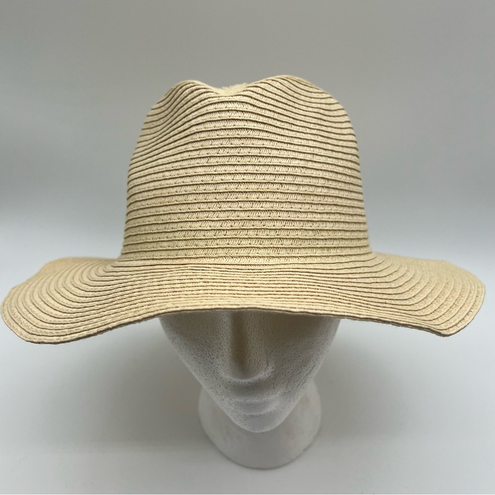 Stella & Dot EUC Harbor Versatile Straw Sun Hat Fedora Beach Vacation OS
